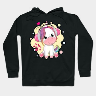 A cool unicorn with headphones. Hoodie